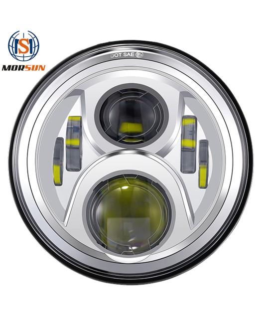 Car lights LED headlights suitable for 7-inch Wrangler Jeep motorcycle Harley modified high and low beam headlights cross-border