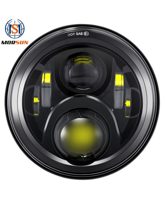Car lights LED headlights suitable for 7-inch Wrangler Jeep motorcycle Harley modified high and low beam headlights cross-border