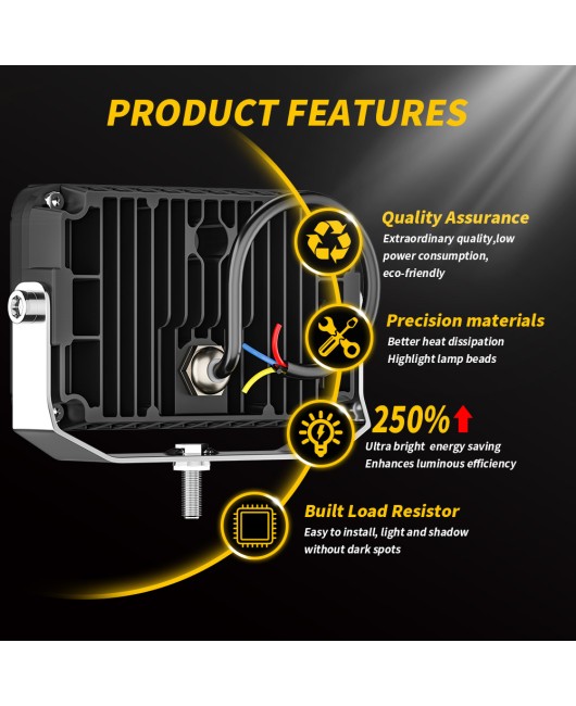 5 '' lnch inch driving light, car LED work light, mixed light strip DRL daytime running light, off-road vehicle spotlight