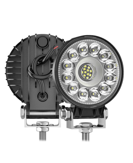 Car LED work light circular 4-inch mixed light floodlight shovel excavator harvester off-road light