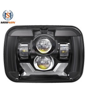 Suitable for Wrangler 5 * 7-inch square lights, car lights, LED headlights, Jeep off-road modified truck lights