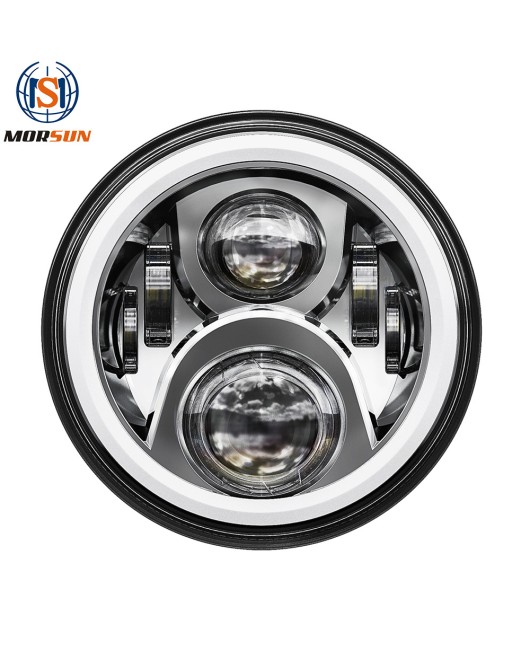 Car lights LED headlights suitable for 7-inch Wrangler Jeep motorcycle Harley modified high and low beam headlights cross-border