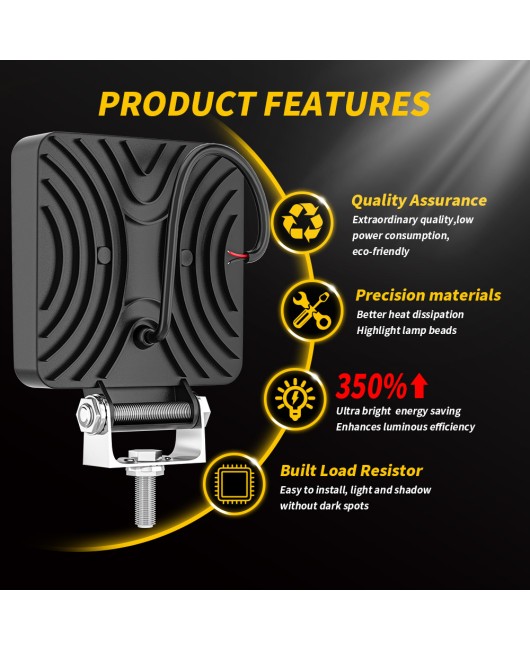 4-inch large field DRL with daytime running lights, circular work lights, automotive LED work assistance lighting, cross-border headlights