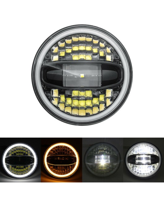 Suitable for JK Wrangler headlights, Jeep Harley 7-inch LED car lights, 2019 new high and low beam integrated lights