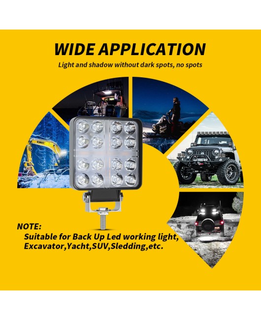 4-inch large field DRL with daytime running lights, circular work lights, automotive LED work assistance lighting, cross-border headlights