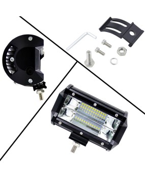 Car LED work light 5-inch 72W two row LED strip light off-road front bumper roof headlight modification headlights
