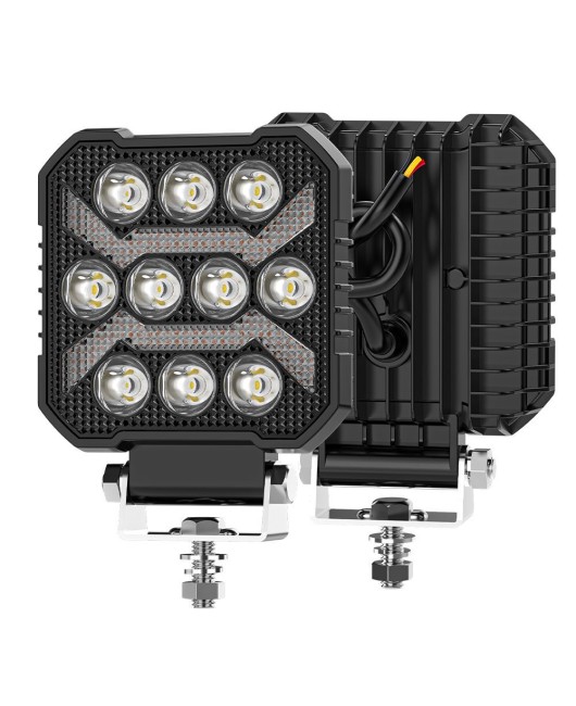 DXZ Black Knight 4-inch DRL square work light modified with LED off-road lights, headlights, spotlight assist lights
