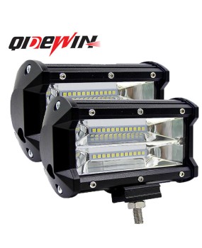 Car LED work light 5-inch 72W two row LED strip light off-road front bumper roof headlight modification headlights