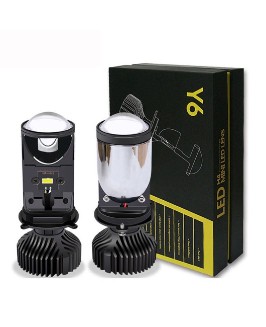 Car LED headlights H4H7 dual lens high beam cannonSuitable for Y9Pro car light modification accessoriesCross border exclusive supply