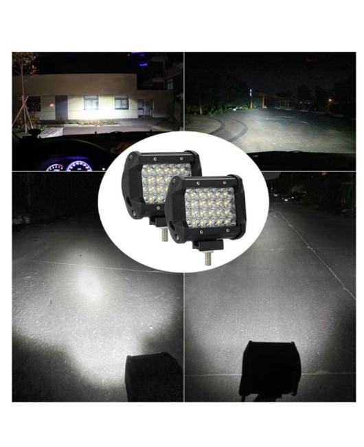 Car LED work light 4-inch 4-row 72w work light spotlight car roof light car LED strip light