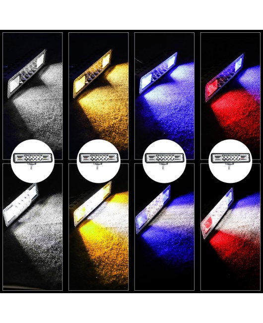 DXZ car LED work light in a straight line, 6-inch 16LED, 48W or so, flashing warning, daytime signal auxiliary light