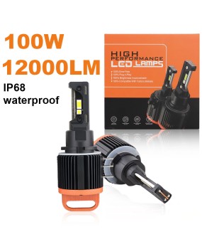 GT7 car LED headlights H15 decoding LED headlights high-power high and low beam integrated headlights cross-border new product
