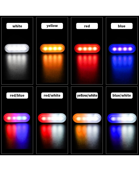 DXZ car side light warning model light 12-24V light guide type 4LED truck flashing light ultra-thin flashing light