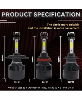 Source factory X7 car LED headlights H4 integrated high and low beam headlights 9005 9006 ultra bright modified headlights