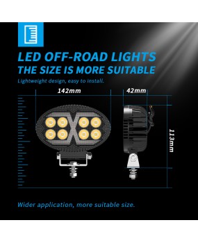 DXZ Black Knight 5.5-inch oval 8LED work light off-road vehicle truck equipped with daytime floodlight paving
