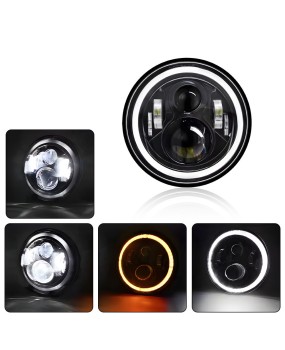 Cross border factory new 7-inch Wrangler headlights with full circle and 6 beads Harley motorcycle spotlights modified for off-road use