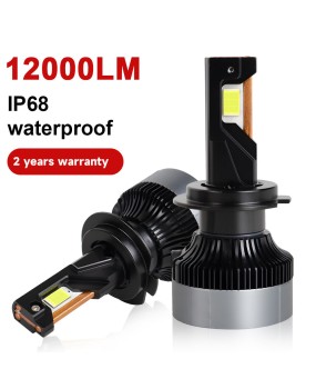 Private model G1 car LED headlights with three copper tubes 100W high-power modification H4 high and low beam H7 9005 headlights
