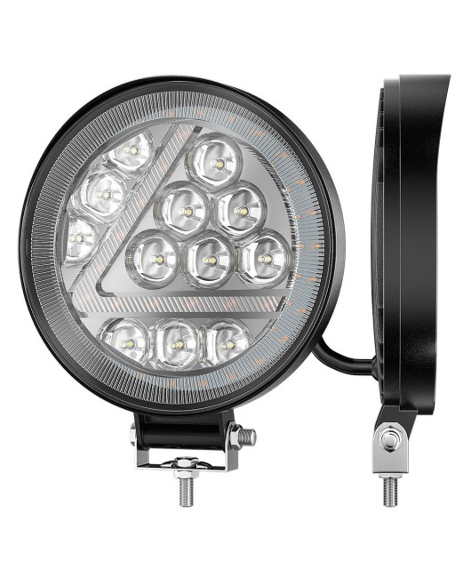 DXZ 4-inch large field of view with DRL daytime running lights, circular work lights, automotive LED work lights, auxiliary lighting for vehicles
