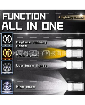 Suitable for Harley off-road vehicles, Wrangler headlights, 7-inch car LED headlights, motorcycle daytime running lights, and modified headlights