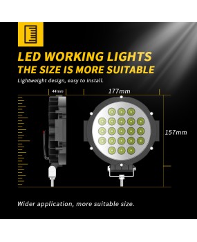 DXZ car LED headlights circular 7-inch 21LED63W work light modification off-road spotlight project headlight