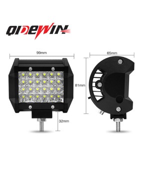Car LED work light 4-inch 4-row 72w work light spotlight car roof light car LED strip light