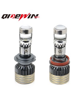 Cross border A81 car LED headlights H4 ultra bright far and near integrated dual lens headlights modified H7 car headlights