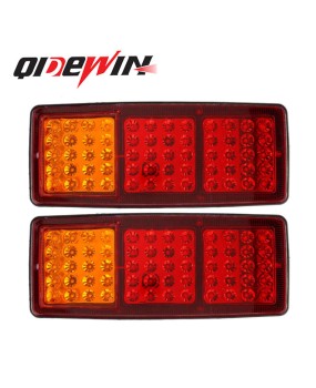 Car LED taillights, three color iron frame, rear taillights, truck waterproof trailer taillights, trailer taillights, turn signals, 24V 60V lights