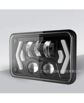 Cross border exclusive 5.75-inch Wrangler headlights 4 * 6 Harley off-road headlights with dual lens and turn signal
