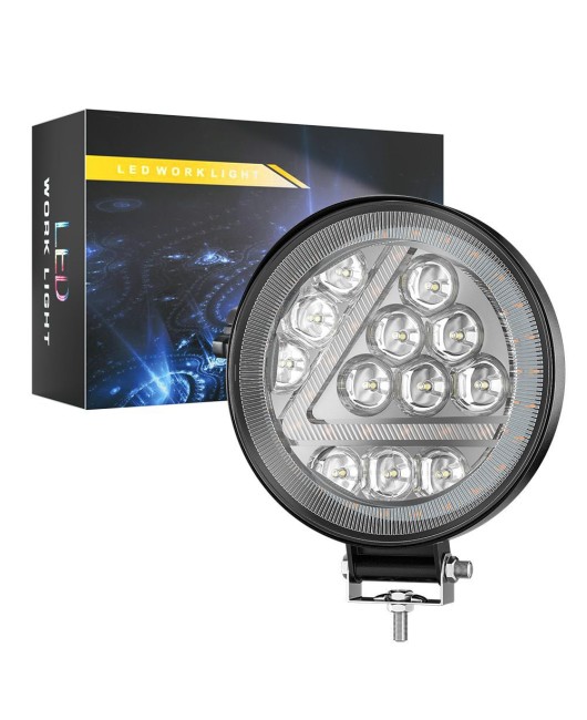 DXZ 4-inch large field of view with DRL daytime running lights, circular work lights, automotive LED work lights, auxiliary lighting for vehicles