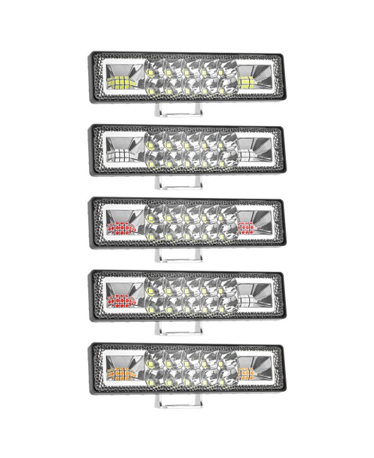 DXZ car LED work light in a straight line, 6-inch 16LED, 48W or so, flashing warning, daytime signal auxiliary light