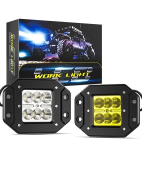 DXZ car LED work light 18W square embedded off-road vehicle Wrangler tank 300 modified fog light spotlight