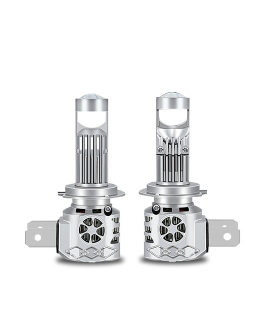 Car LED headlights H4H7 dual lens high beam cannonSuitable for Y9Pro car light modification accessoriesCross border exclusive supply