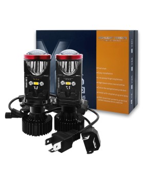 Cross border Y8 car LED headlights H4 far and near integrated headlights modified with spotlight ultra bright dual lens car headlights