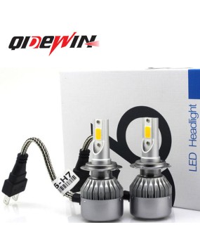 Suitable for C6 car LED headlights with golden light LED lights 9005 9006 H11 H7 H4 integrated headlight lights