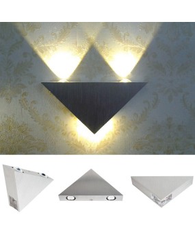 Led Wall Lamp 3W Aluminum Triangle Wall Light For Bedroom Home Lighting Luminaire Bathroom Light Fixture 